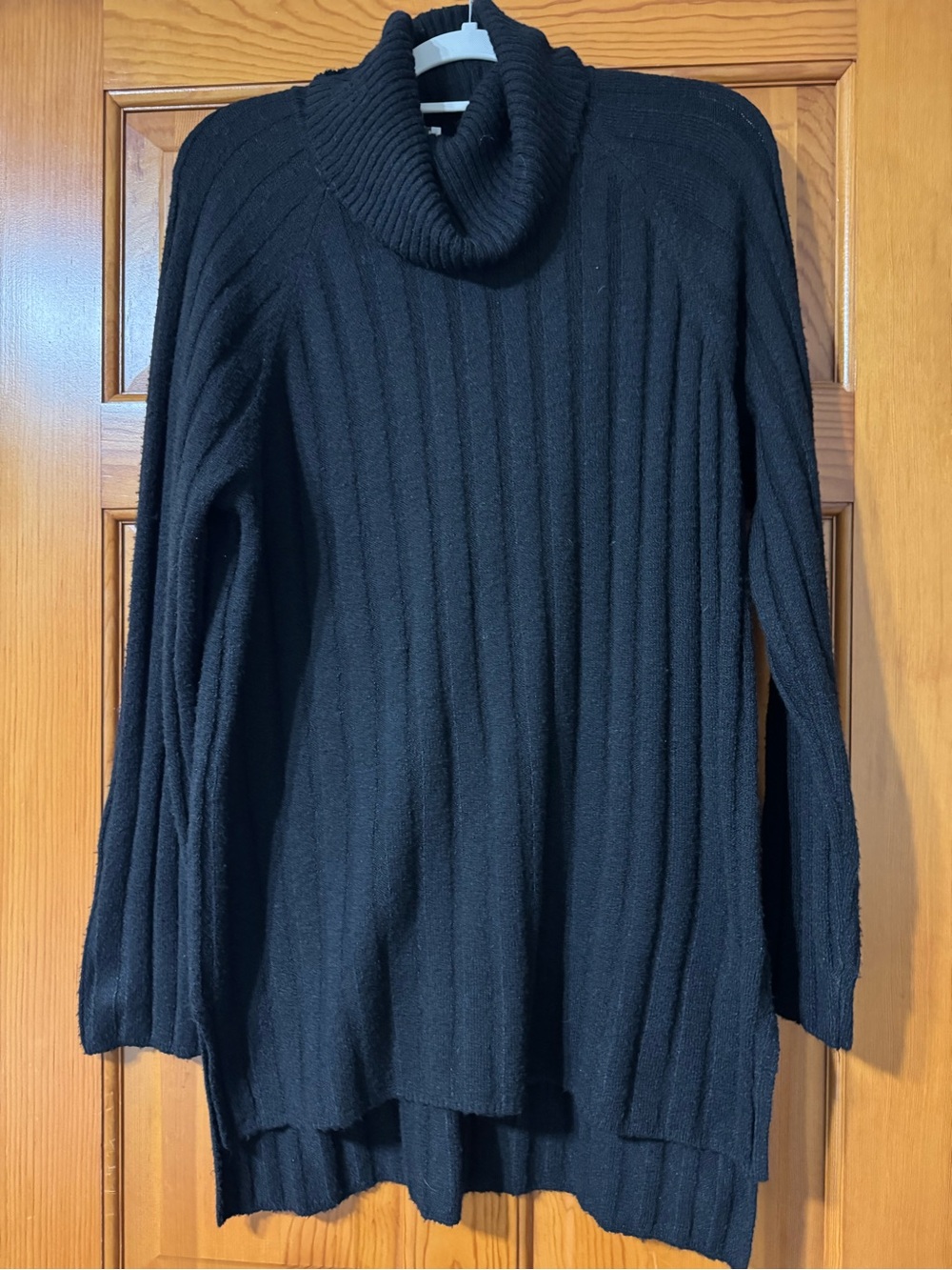 Wonderly Black Ribbed Cowl Neck Sweater